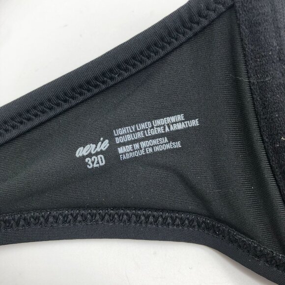 Aerie Lightly Lined Underwire Bra Black 32D - Picture 3 of 5